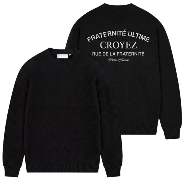 Croyez Original Fraternité Knit Sweater Zwart