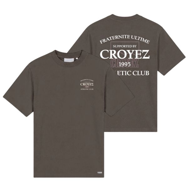 Croyez Overlay Fraternité T-shirt Bruin