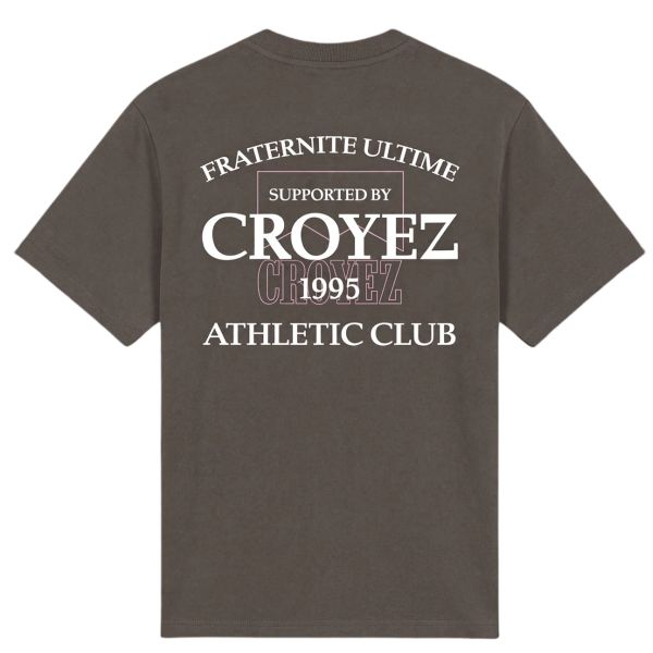 Croyez Overlay Fraternité T-shirt Bruin