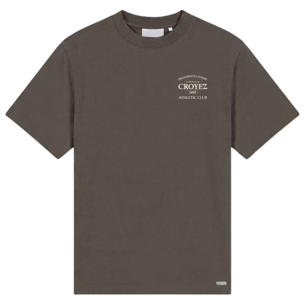 Croyez Overlay Fraternité T-shirt Bruin