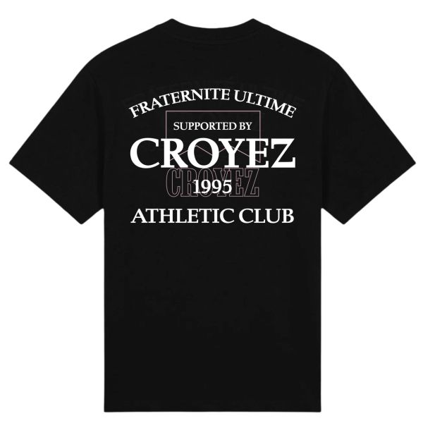 Croyez Overlay Fraternité T-shirt Zwart