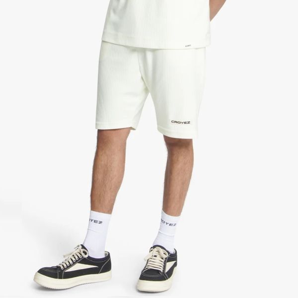 Croyez Plisse Korte Broek Off White