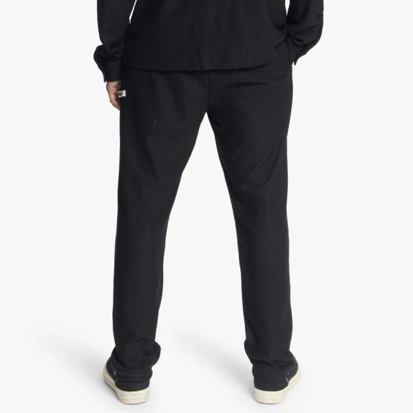 Croyez Plisse Straight Leg Broek Zwart