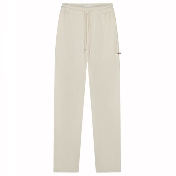 Croyez Plisse Straight Leg Broek Off White