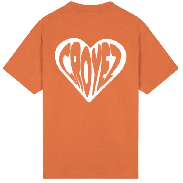 Croyez Puffed Heart T-shirt Oranje