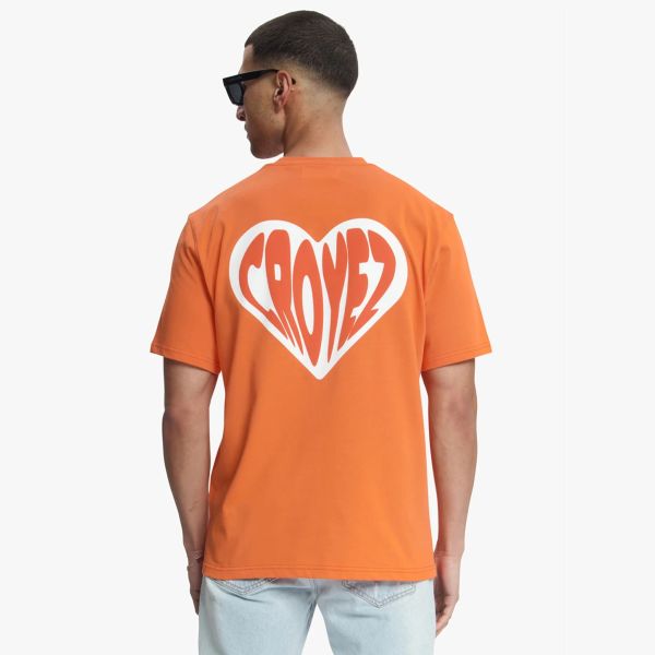 Croyez Puffed Heart T-shirt Oranje