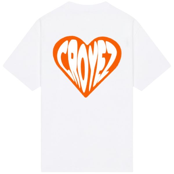 Croyez Puffed Heart T-shirt Wit