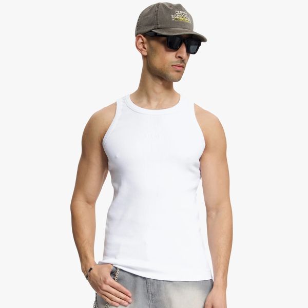 Croyez Ribbed Tank Top Wit