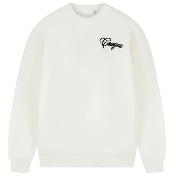 Croyez Script Knit Sweater Off White