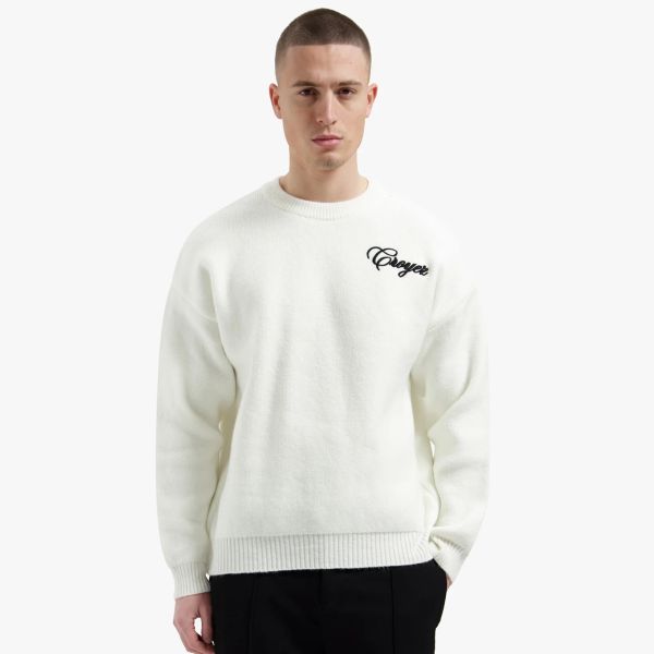 Croyez Script Knit Sweater Off White