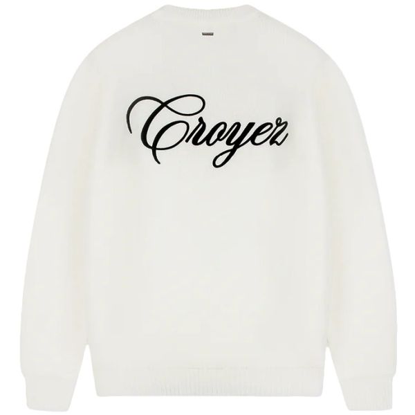 Croyez Script Knit Sweater Off White