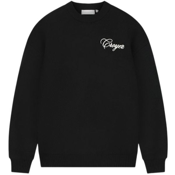 Croyez Script Knit SweaterZwart