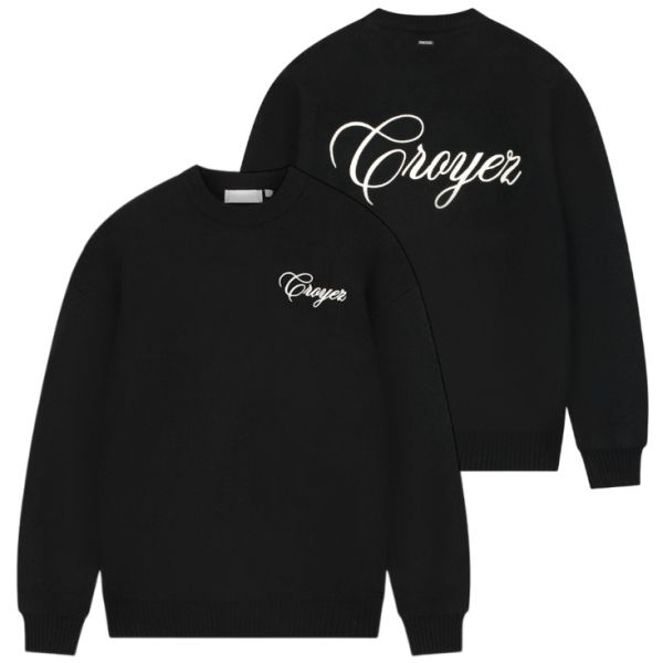 Croyez Script Knit SweaterZwart