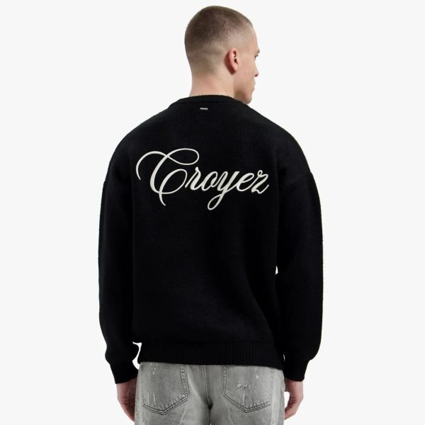 Croyez Script Knit Sweater Zwart
