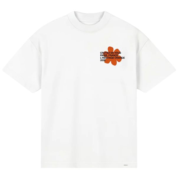 Croyez Silhouette T-shirt Wit/Oranje