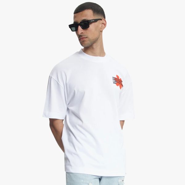 Croyez Silhouette T-shirt Wit/Oranje