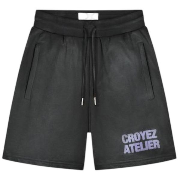 Croyez Sprayed Atelier Korte Broek Zwart