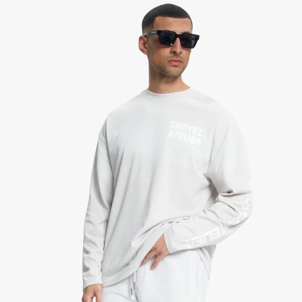 Croyez Sprayed Atelier Longsleeve T-shirt Grijs