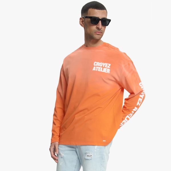 Croyez Sprayed Atelier Longsleeve T-shirt Oranje
