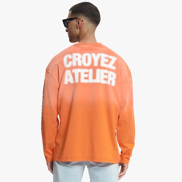 Croyez Sprayed Atelier Longsleeve T-shirt Oranje