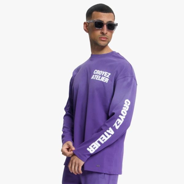 Croyez Sprayed Atelier Longsleeve T-shirt Paars
