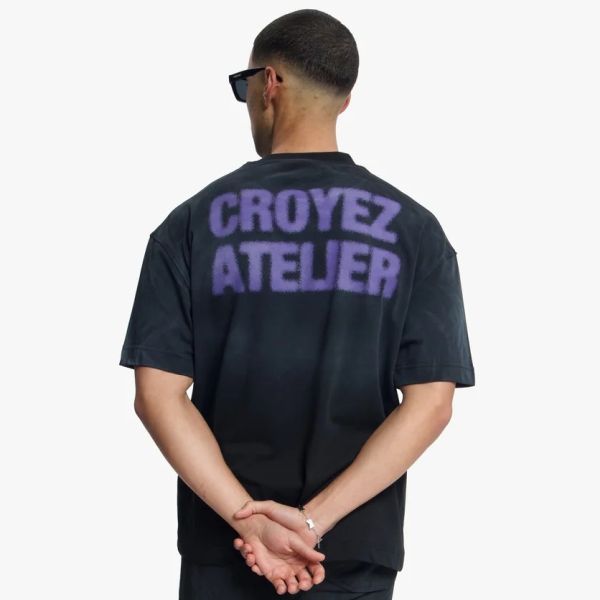 Croyez Sprayed Atelier T-shirt Zwart