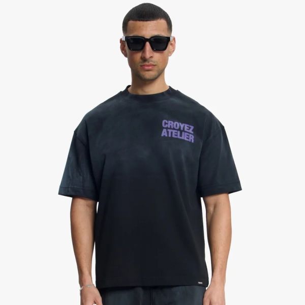 Croyez Sprayed Atelier T-shirt Zwart