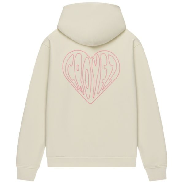 Croyez Stitched Heart Hoodie Off White