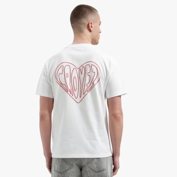 Croyez Stitched Heart T-shirt Wit
