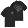 Croyez Stitched Heart T-shirt Zwart