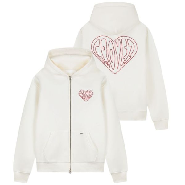 Croyez Stitched Heart Vest Off White