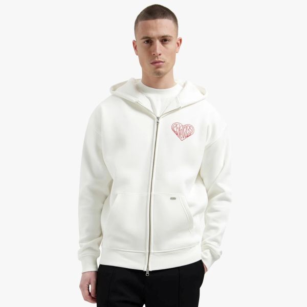 Croyez Stitched Heart Vest Off White