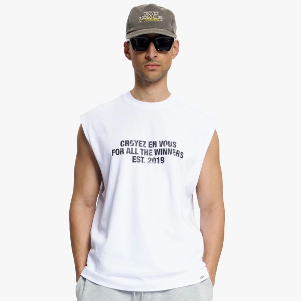 Croyez Winners Sleeveless T-shirt Wit