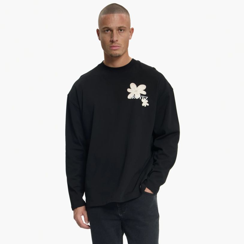 Croyez Botanique Longsleeve T-shirt Zwart