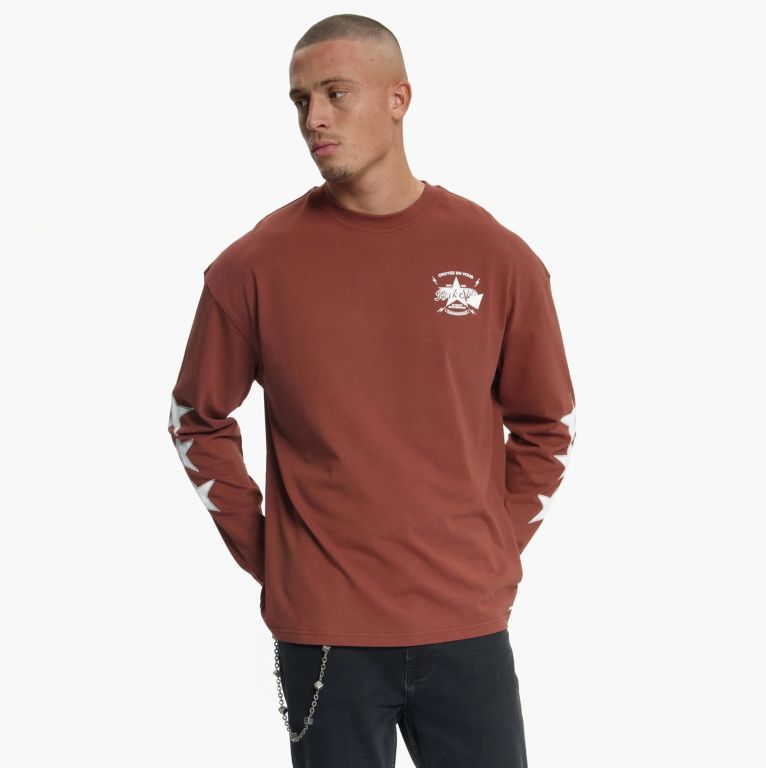 Croyez Rockstar Longsleeve T-shirt Rood