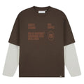 Croyez Showroom Double Sleeve Longsleeve T-shirt Bruin