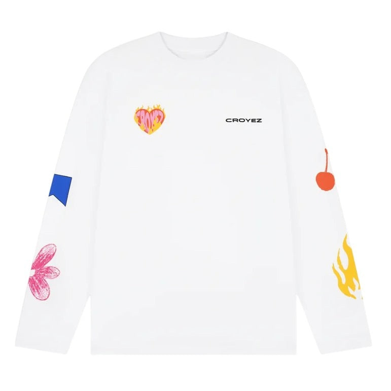 Croyez Sketched Atelier Longsleeve T-shirt Wit