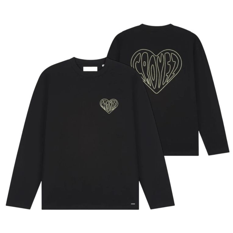 Croyez Stitched Heart Longsleeve T-shirt Zwart