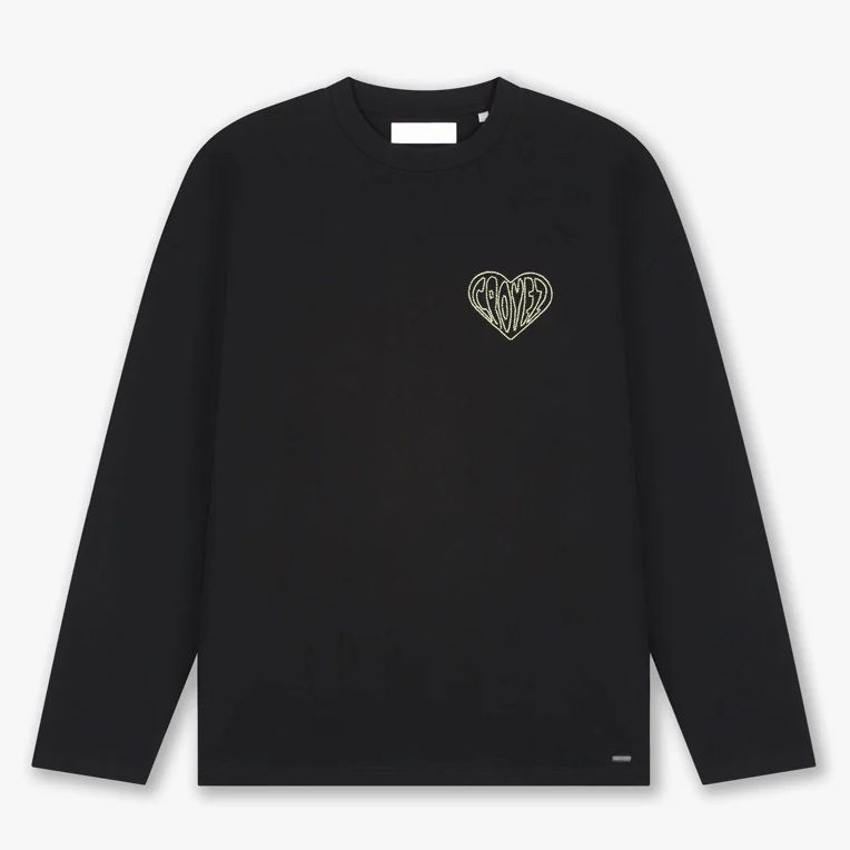Croyez Stitched Heart Longsleeve T-shirt Zwart