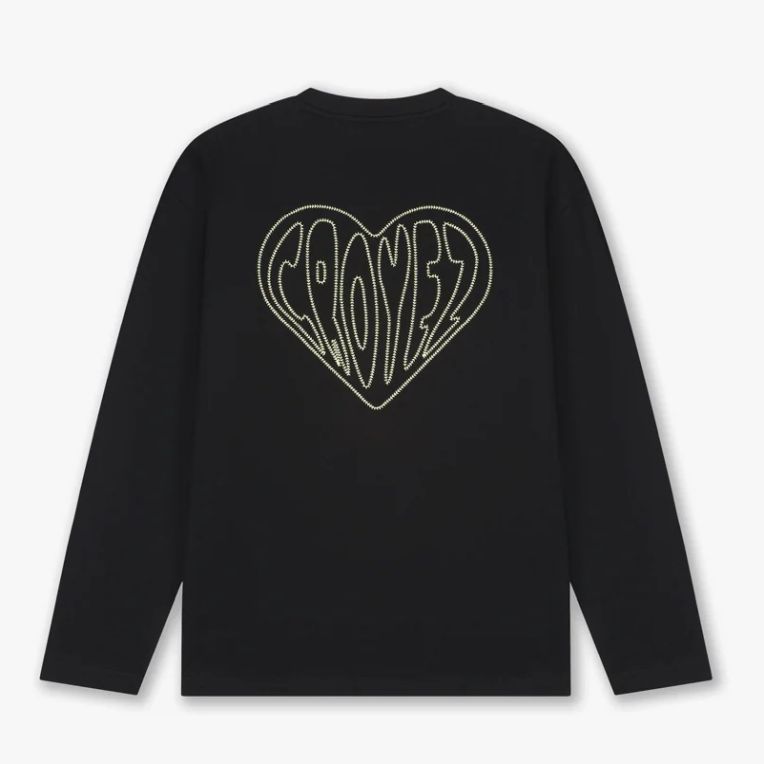 Croyez Stitched Heart Longsleeve T-shirt Zwart