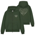 Croyez Stitched Heart Vest Donker Groen