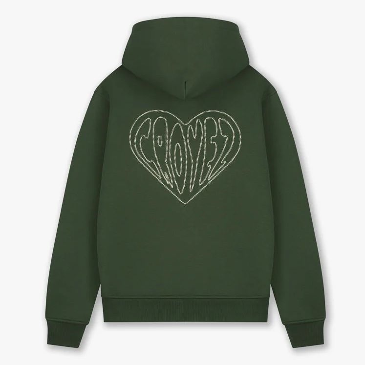 Croyez Stitched Heart Vest Donker Groen