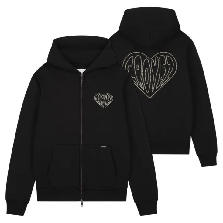 Croyez Stitched Heart Vest Zwart