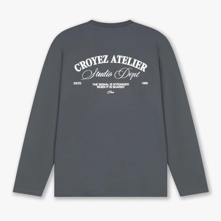Croyez Studio Dept Longsleeve T-shirt Antraciet