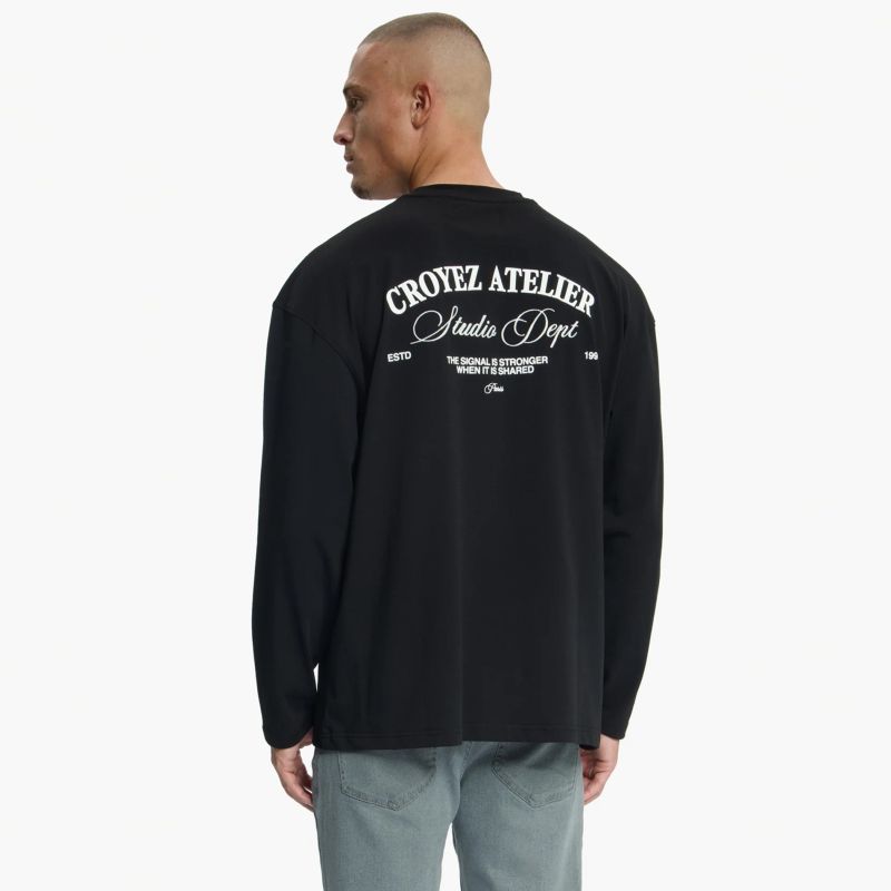 Croyez Studio Dept Longsleeve T-shirt Zwart
