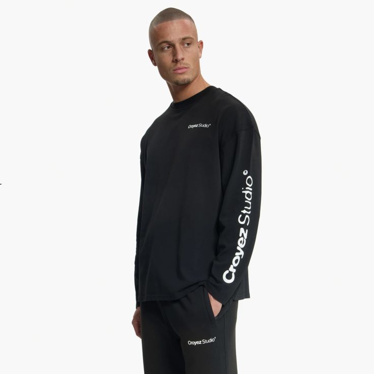 Croyez Studio Faded Longsleeve T-shirt Zwart