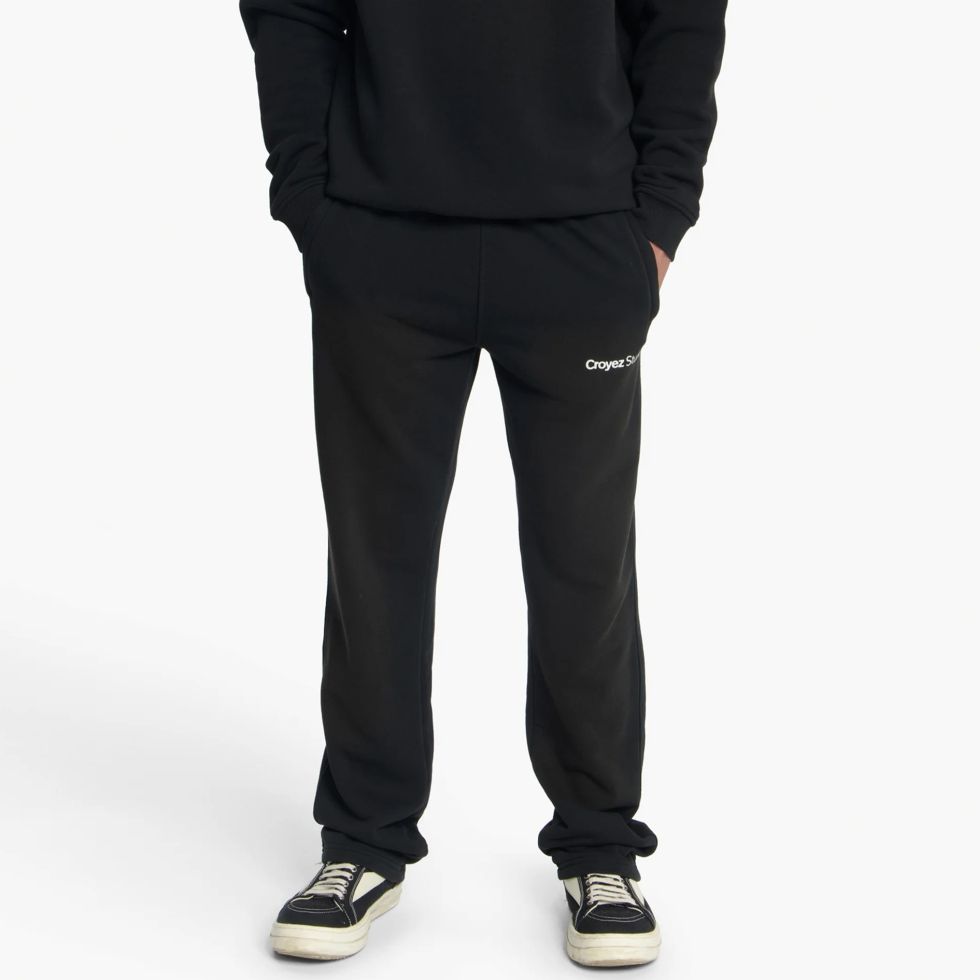 Croyez Studio Faded Straight Leg Trainingsbroek Zwart