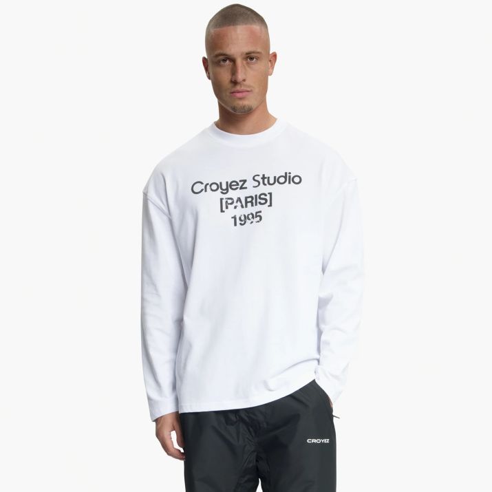 Croyez Studio Damaged Longsleeve T-shirt Wit