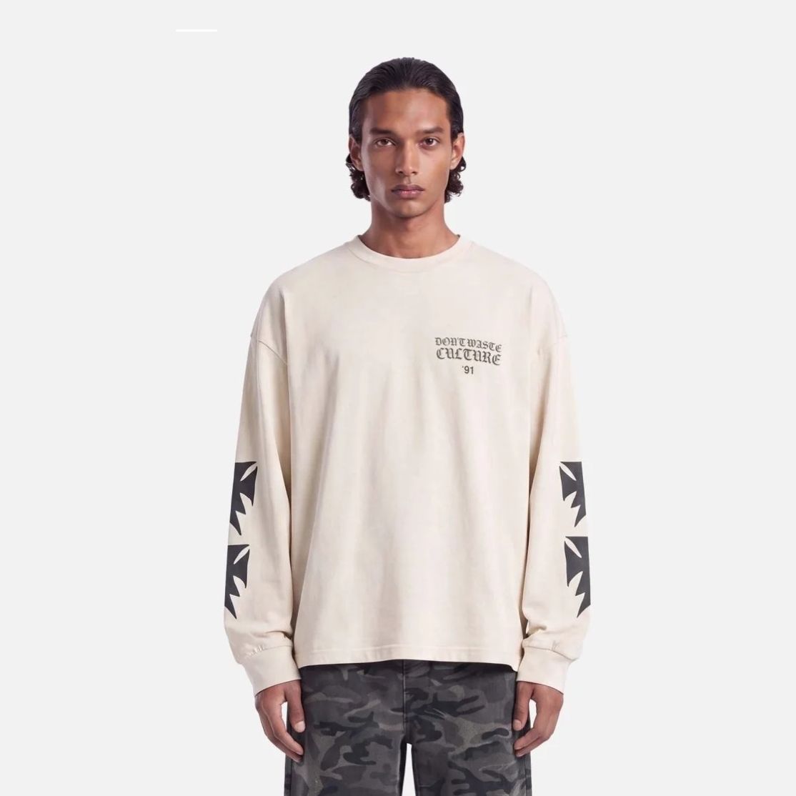 Don’t Waste Culture Fina Longsleeve T-shirt Beige