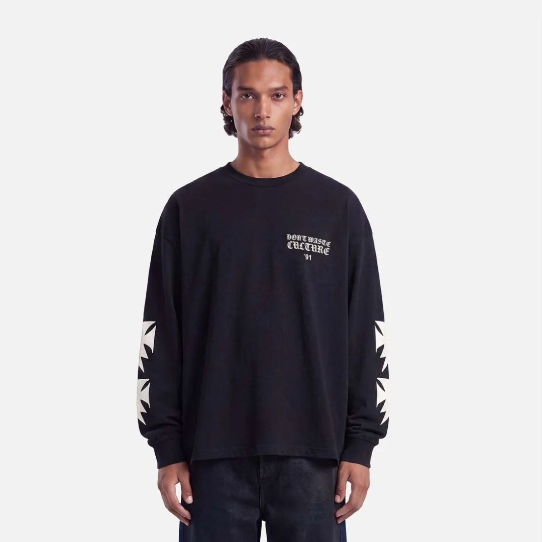 Don’t Waste Culture Fina Longsleeve T-shirt Zwart